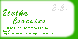 etelka csocsics business card