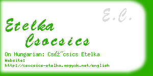 etelka csocsics business card